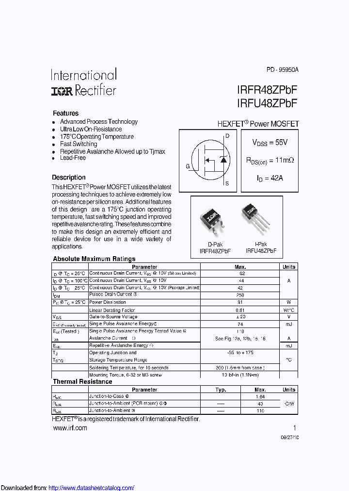 IRFR48ZTRLPBF_9102200.PDF Datasheet