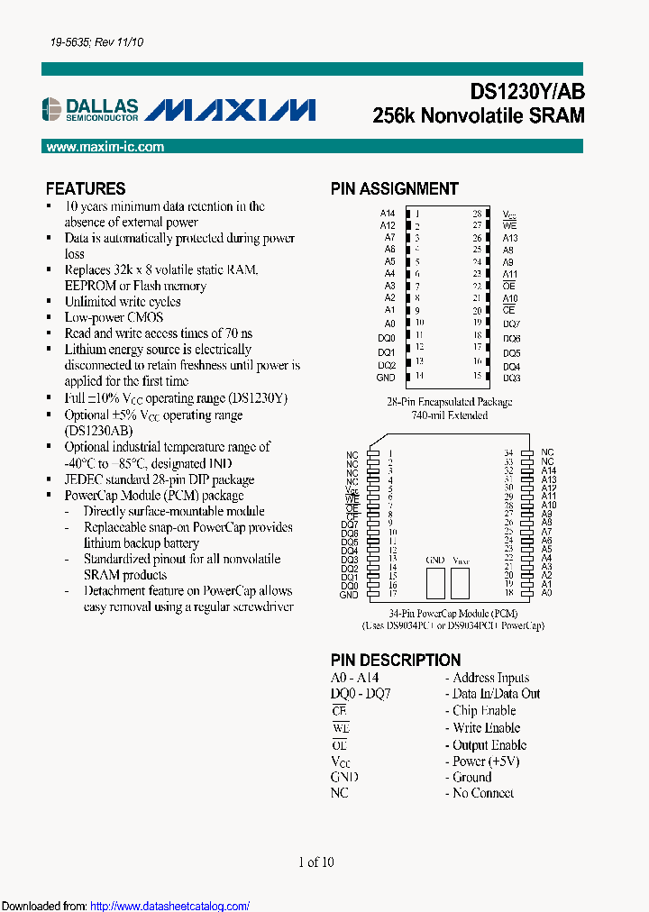 DS1230AB-120IND_9103911.PDF Datasheet