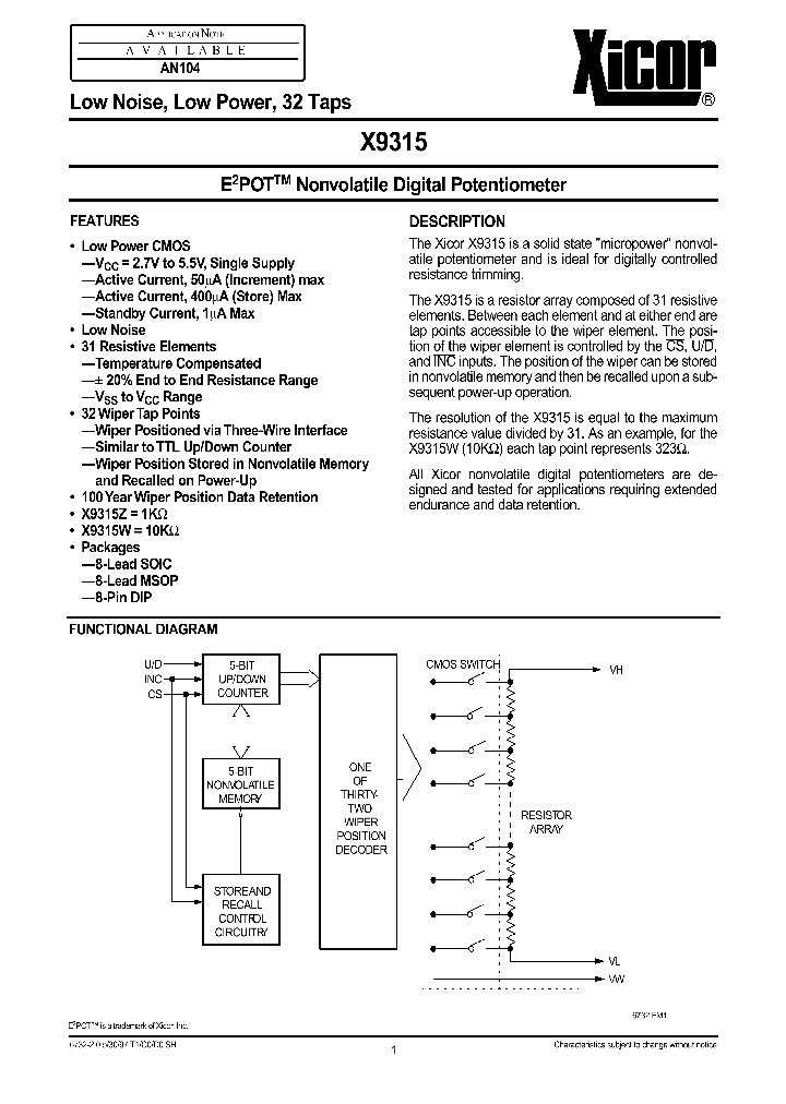 X9315WPI-27_9104422.PDF Datasheet
