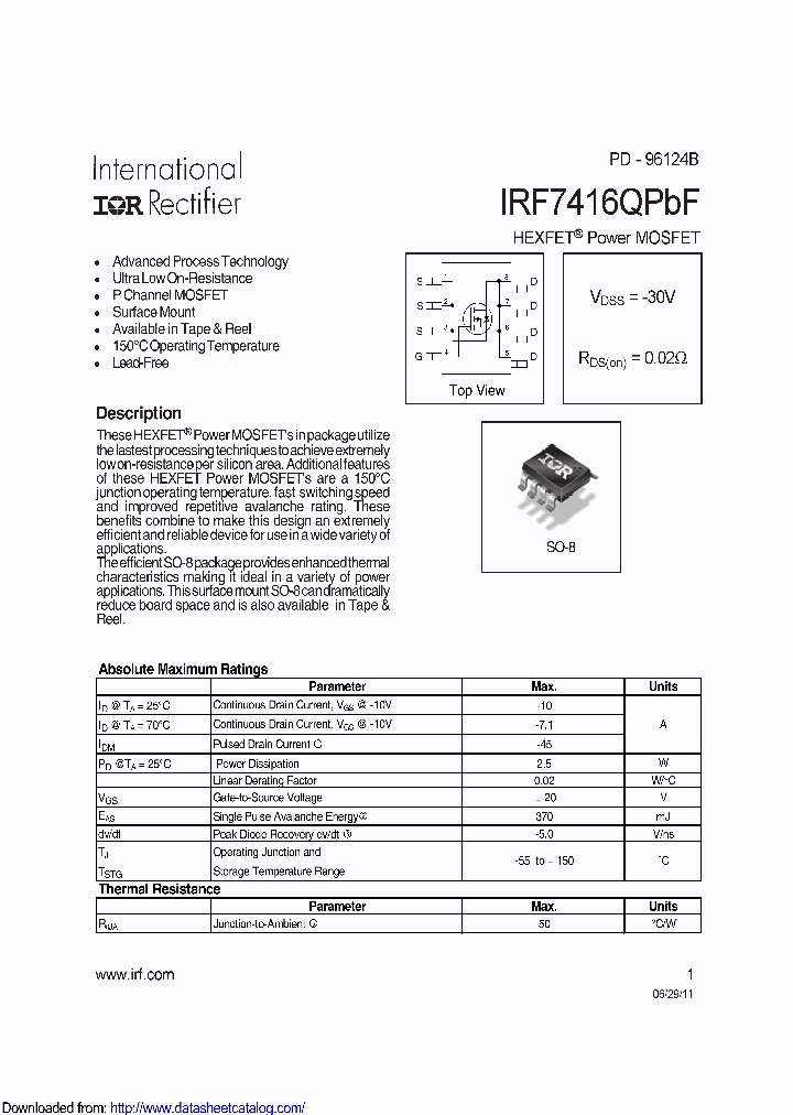 IRF7416QTRPBF_9105035.PDF Datasheet