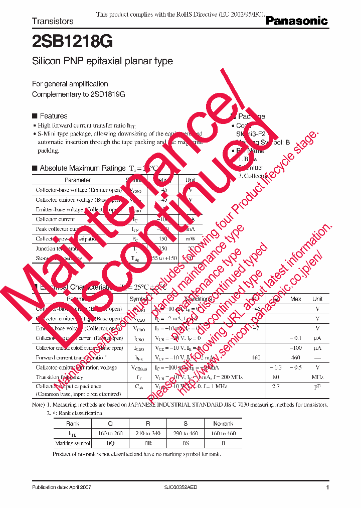 2SB1218G_9108194.PDF Datasheet