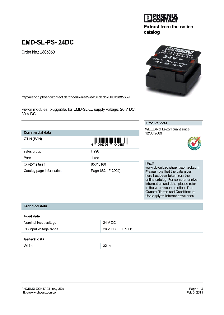 2885359_9109151.PDF Datasheet