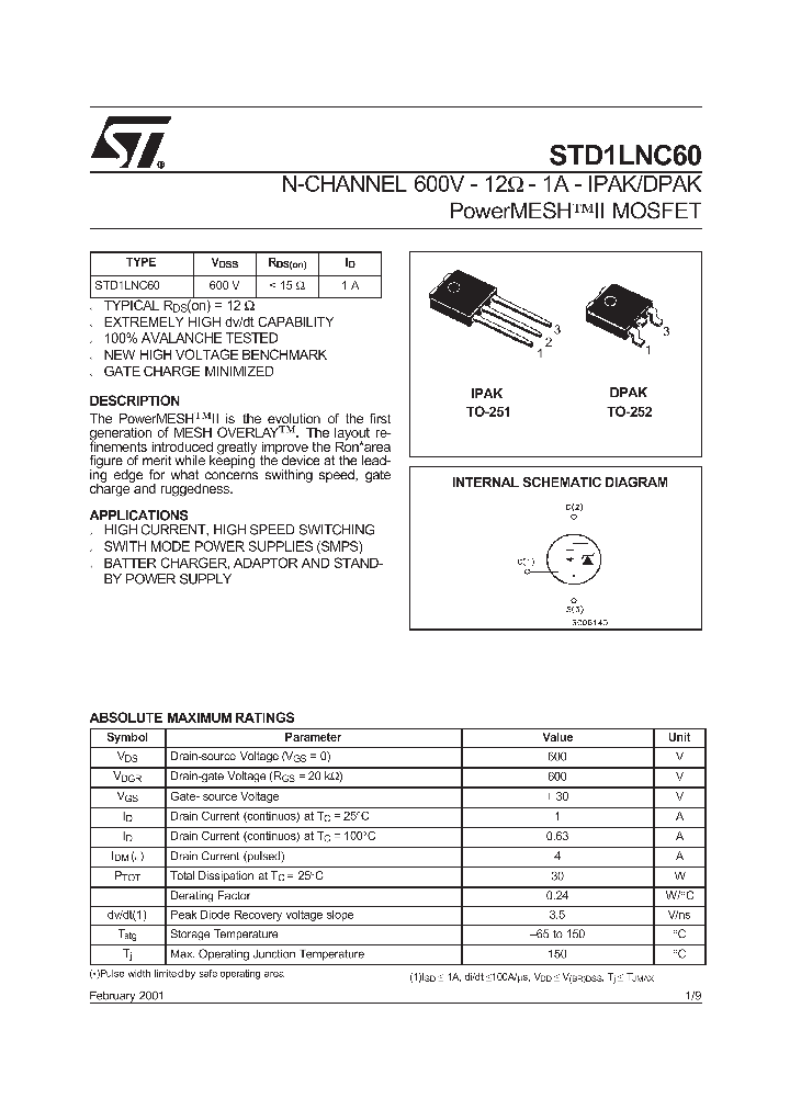 STD1LNC60_9109462.PDF Datasheet