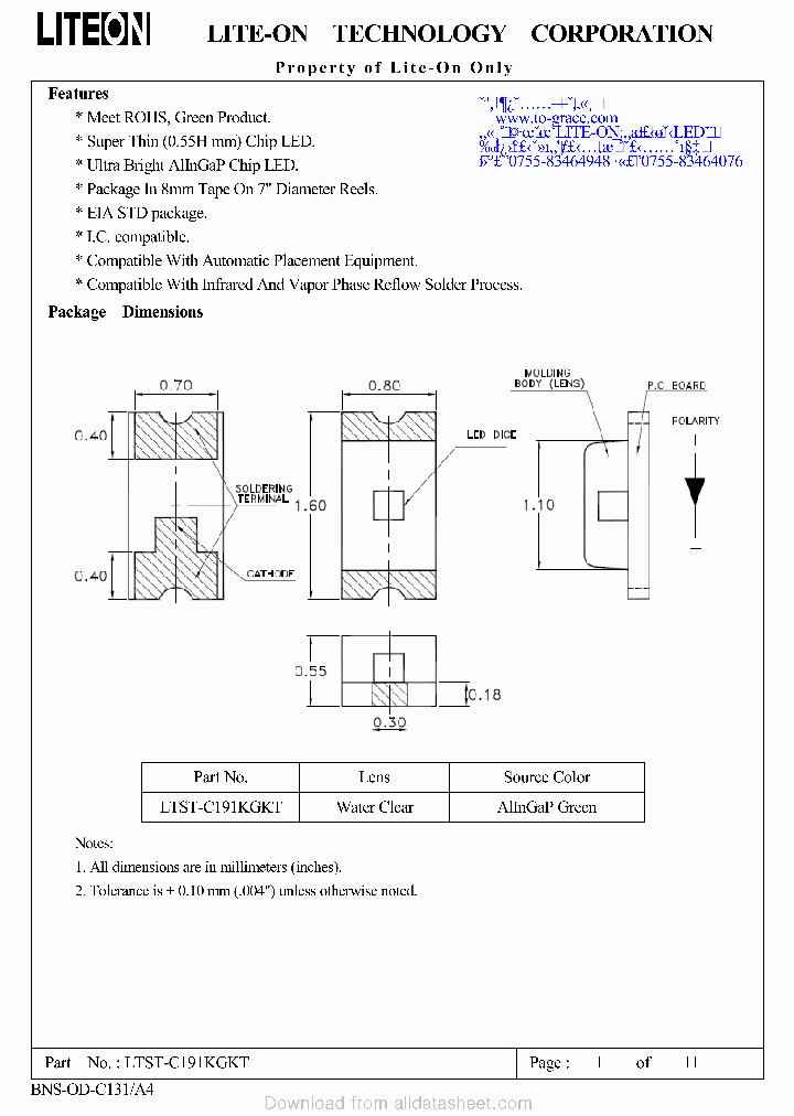 C191KGKT_9109706.PDF Datasheet