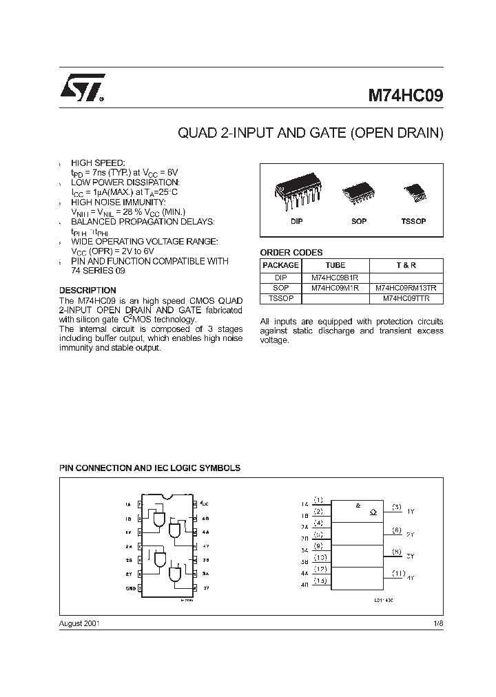 M74HC09TTR_9113064.PDF Datasheet