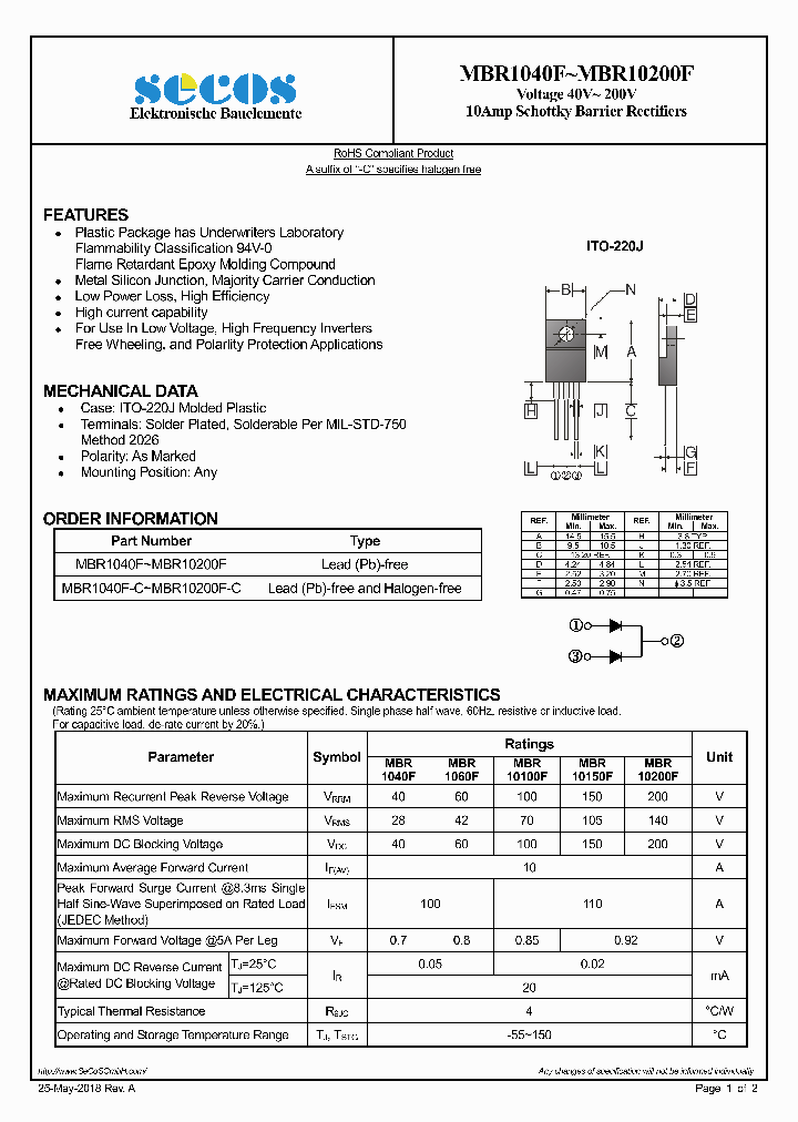 MBR1060F-C_9114564.PDF Datasheet