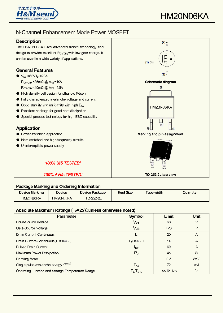 HM20N06KA_9116013.PDF Datasheet