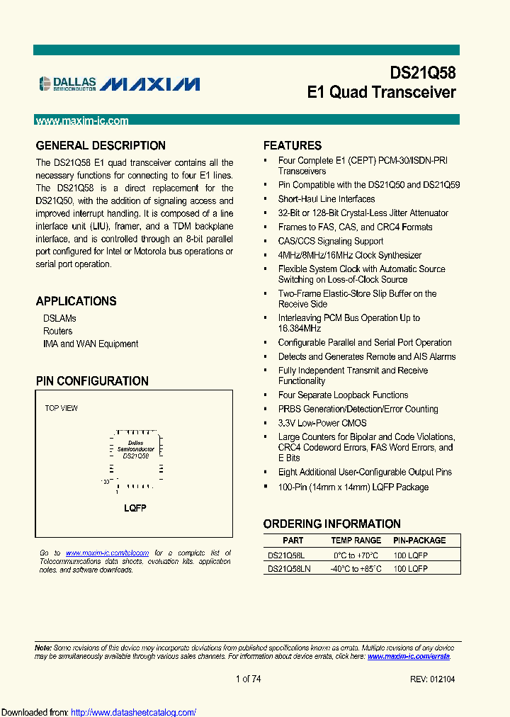 DS21Q58L-W_9119911.PDF Datasheet